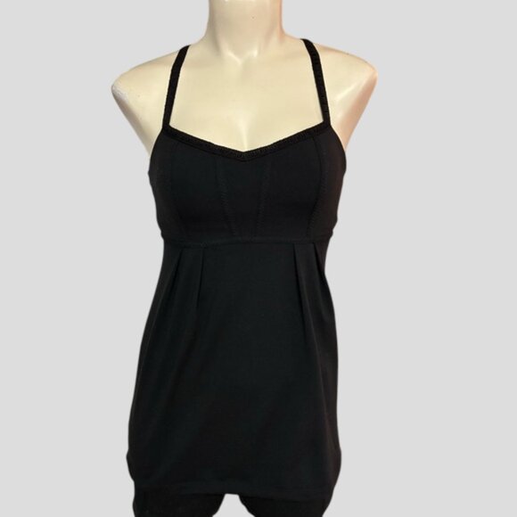 Lululemon Black Athletic Tank Top Size 4 - Picture 1 of 11